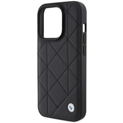 6. BMW Leather Quilted case for iPhone 15 Pro Max - black