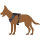 12. DOG HARNESS WITH REFLECTIVE TAPE 41 - 67 CM LARGE