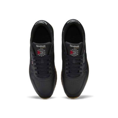6. Men’s Leather Sneakers Reebok Classic Leather, Black Sports Shoes (GY0954/100008493)