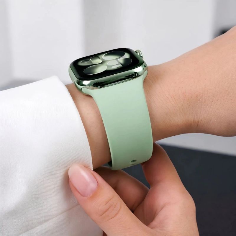 8. Tech-Protect Silicone Strap for Apple Watch 40/41/42 mm - Light Green
