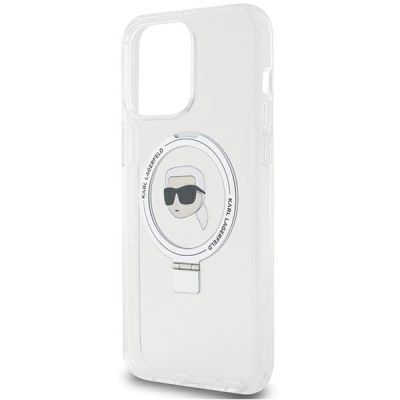 6. Karl Lagerfeld KLHMP15LHMRSKHH iPhone 15 Pro 6.1" white/white hardcase Ring Stand Karl Head MagSafe
