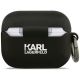 3. Karl Lagerfeld Silicone Karl & Chaupette Head 3D Case for AirPods Pro 3 - Black
