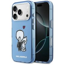 Karl Lagerfeld Karl & Choupette Back MagSafe Case for iPhone 17 Pro - Blue