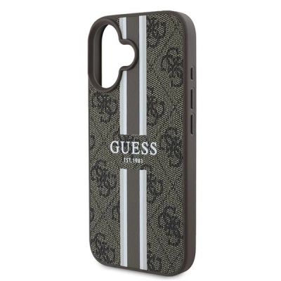 6. Guess 4G Printed Stripes MagSafe iPhone 16 Plus Case - Brown