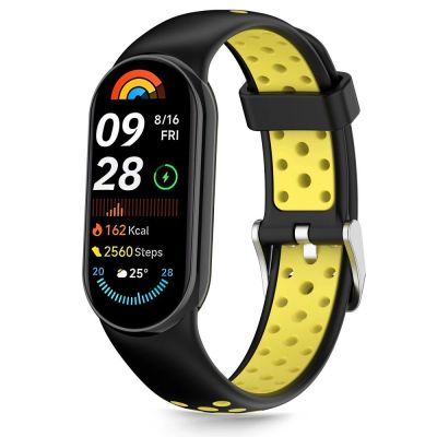 Tech-Protect IconBand Air Strap for Xiaomi Smart Band 8 / 9 / 10 / NFC - Black and Yellow