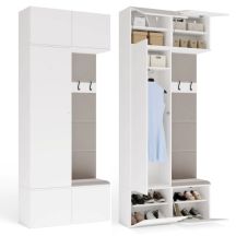 HAGA II 1SZ1W Hallway Wardrobe, White