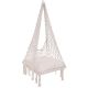 13. OPENWORK HAMMOCK HANGING CHAIR STORK'S NEST 60x60x150CM WITH ECRU PILLOW