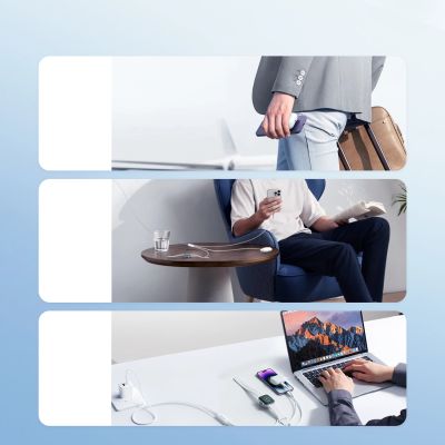 15. Joyroom S-IW008 3-in-1 cable magnetic charger USB-A - Lightning/USB-C 1.2m - white