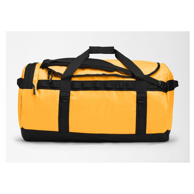 3. The North Face Base Camp Duffel L Sports Bag 95L Polyester Black, Yellow