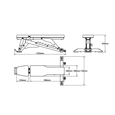 5. L3150 – (2-PIECE) ADJUSTABLE WORKOUT BENCH