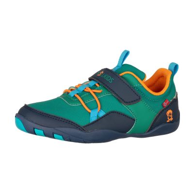 Trollkids Skaland Barefoot Hiker Shoes in Sea Green/Madeire Blue/Sahara Sunset