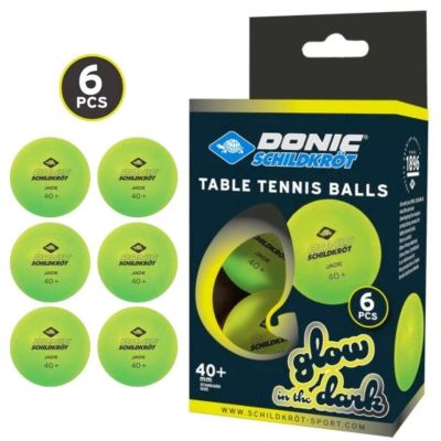17. GLOW IN THE DARK POLY TABLE TENNIS BALLS 40 6 PCS POT