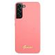 3. Guess GUHCS22MLSLMGFU S22+ S906 fuchsia/fuchsia hardcase Silicone Script Metal Logo