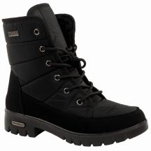 Progress Women’s Winter Boots, Black Insulated Snow Boots with Sheepskin Lining