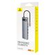 5. HUB 11in1 Baseus Metal Gleam Series USB-C to USB-C PD / 3x USB-A 3.0 / USB-A 2.0 / HDMI / VGA / AUX / RJ-45 / SD TF - gray