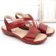 7. Rieker W RKR685 comfortable leather sandals red