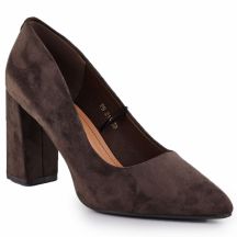 Chocolate suede pointed toe pumps Sergio Leone PB216