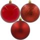 2. DECORATIVE PLASTIC BAUBLE SAFE 6 PCS 80MM RED