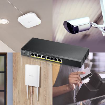 7. Zyxel GS1915-8EP Switch 8p PoE (PoE+: 8;) 60W Managed Gigabit
