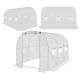 GREENHOUSE GARDEN TUNNEL 200X300X200CM PE STRUCTURE WHITE STEEL