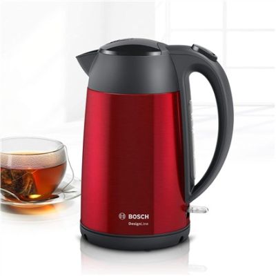 11. Bosch TWK3P424 Electric Kettle 1.7 L 2400 W Gray, Red