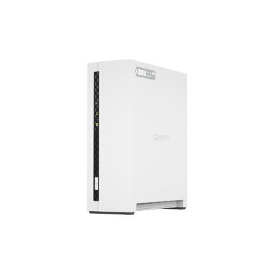 4. Qnap TS-133, Tower, 1 x 2.5"/3.5" SATA, ARM 1.8GHz Quad core, 2GB, 1 x 1GbE, External adapter (PSU)