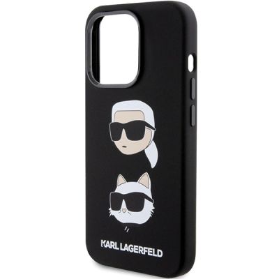 6. Karl Lagerfeld Silicone Karl&Choupette Head case for iPhone 15 Pro Max - black