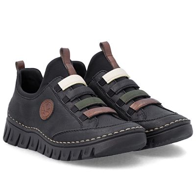 4. Rieker 57550-00 comfortable slip-on women's shoes in black