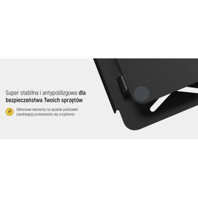 23. Wozinsky WRS-CPY84SB 360 Aluminum Laptop and Tablet Stand + Free Smartphone Stand - Black