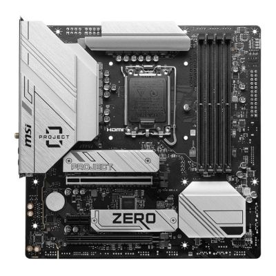 4. MSI B760M PROJECT ZERO Intel B760 LGA 1700 micro ATX motherboard