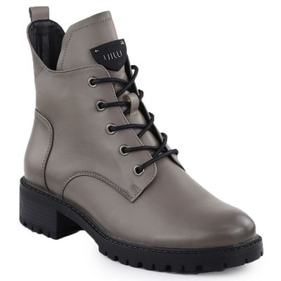 Women's insulated gray worker boots Vinceza 58609