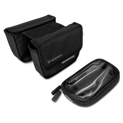 8. Wozinsky bicycle frame bag, waterproof phone case, 1.5l, black (WBB26BK)