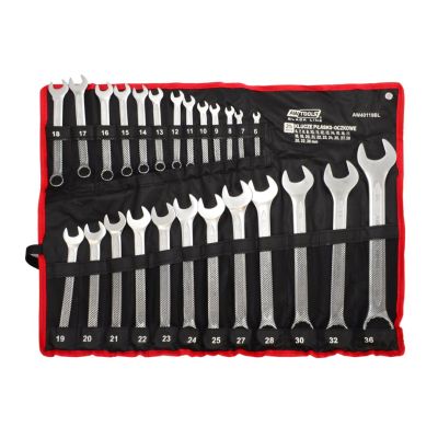 AWTOOLS OPEN-END WRENCH SET 25 pcs / 6mm-36mm BLACK LINE