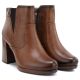 4. Women's ankle boots with a block heel and platform, insulated, brown, M.Daszyński AF125B-1