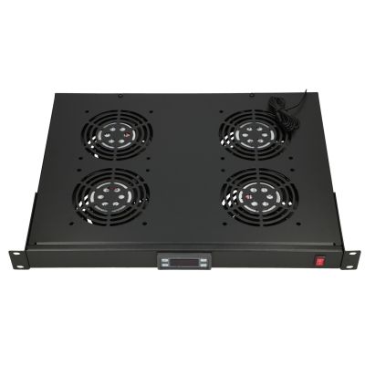 Fan panel 19" Extralink EX.14718 4 fans, for free-standing cabinets, with thermostat