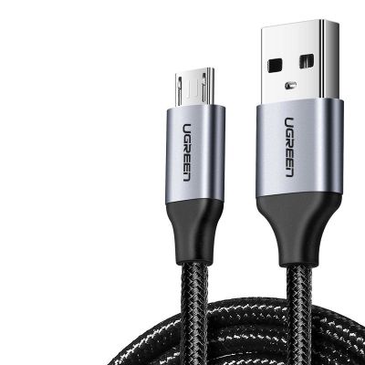 3. Ugreen US290 60146 USB-A / micro USB 2.4A cable 1m - gray