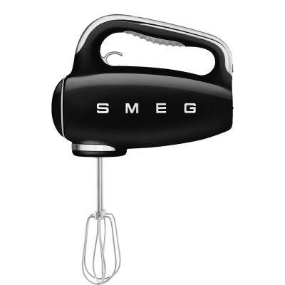 4. Smeg HMF01BLEU hand mixer in a retro 1950s style.