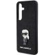 6. Karl Lagerfeld Fixed Glitter Ikonik Logo Metal Pin case for Samsung Galaxy S24+ - black