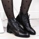 5. Filippo W PAW478A black patent leather ankle boots with insulated crocodile sole