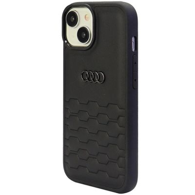 3. Audi GT Synthetic Leather case for iPhone 15 Plus - black