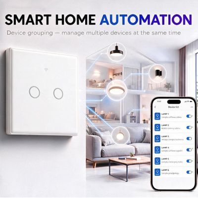 2. QOLTEC LIGHT ON/OFF SWITCH | TOUCH 2-CHANNEL | WI-FI | TIMER | TUYA | WHITE