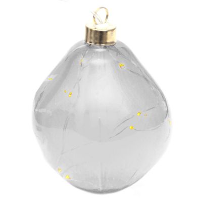 3. GLASS BALL MATRIX DROP LED 10CM SILVER