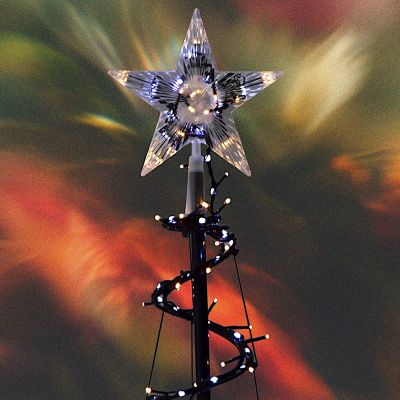 3. DECORATIVE CHRISTMAS TREE 756LED WATERFALL 210CM BLACK