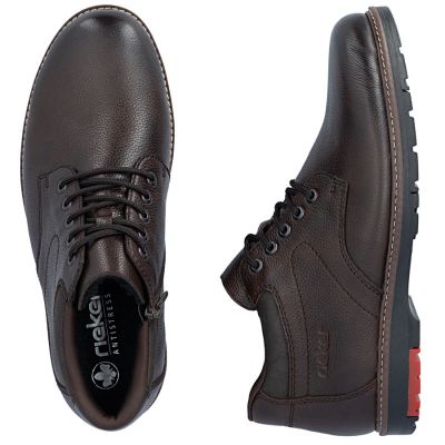 5. Men's brown leather ankle boots, insulated, Rieker 10507-25