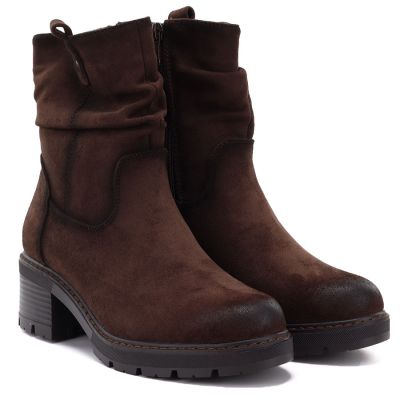 3. Women's insulated ankle boots, brown, S.Barski HY62-8100
