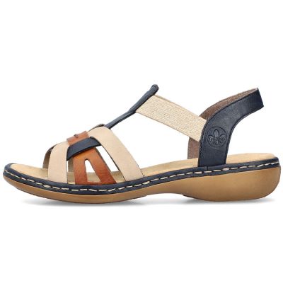 14. Comfortable Rieker W RKR662 multicolor sandals