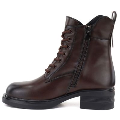 3. Brown Women’s Leather Ankle Boots Vinceza 86444
