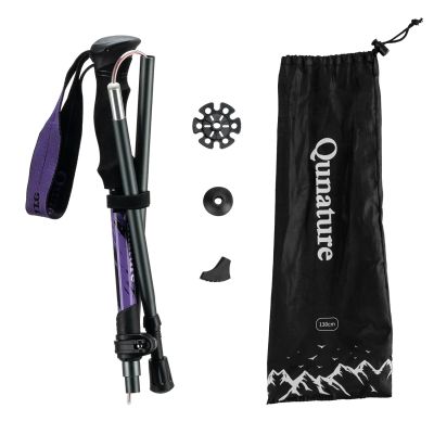 2. Qunature Nordic Walking Trekking Pole Aluminum 110 - 130 cm 1 pc. - Purple