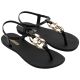 2. Ipanema Sandal Class women's fashionable black and gold flip-flops