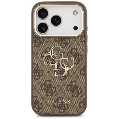 3. Guess 4G Big 4G Classic Logo Case for iPhone 17 Pro Max / 18 Pro Max - Brown and Gold